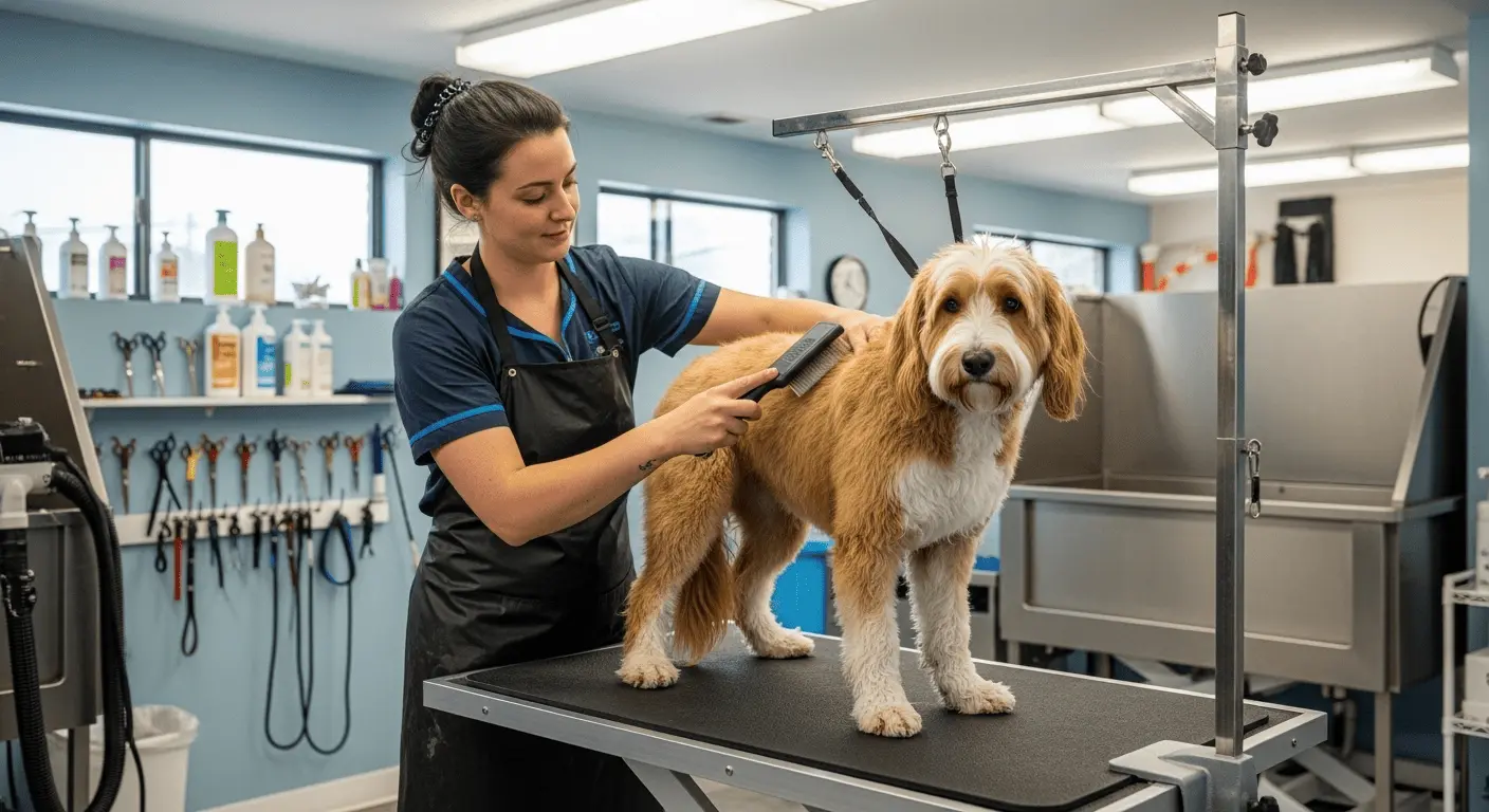 Dog grooming table for home use